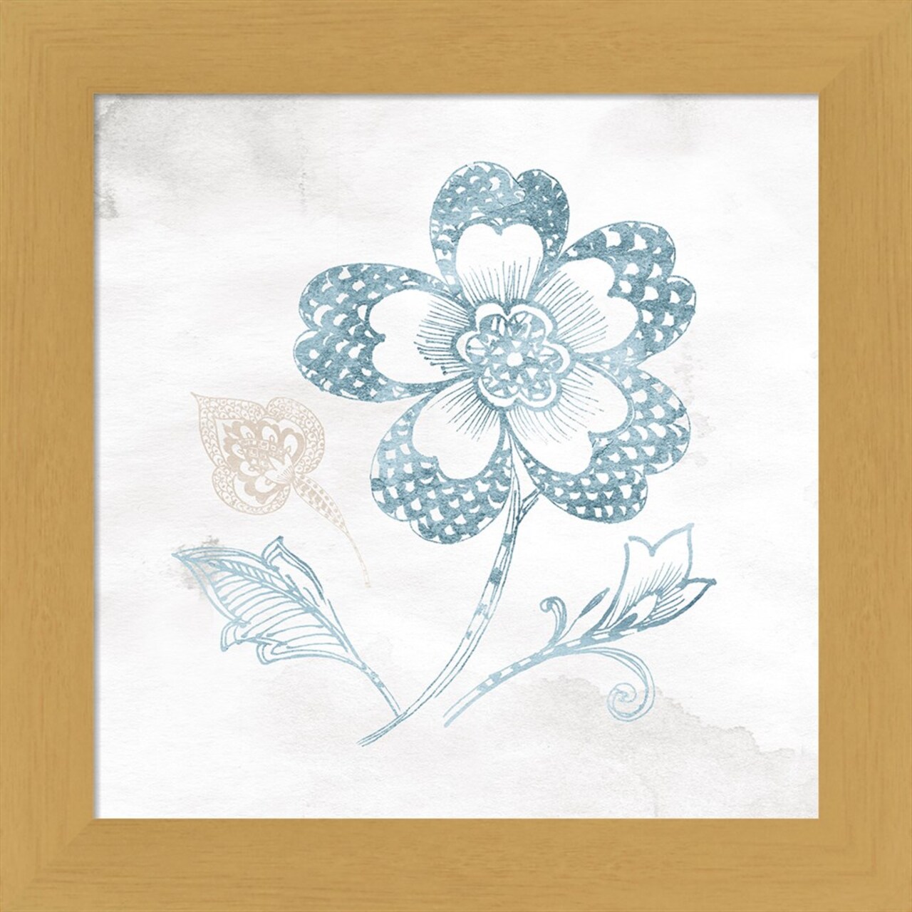 Eastern Boho IV Teal by Wild Apple Portfolio 13" x 13" Framed Wall Art